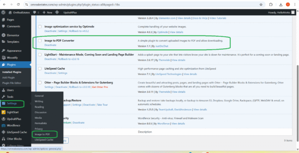 Image to PDF Converter WordPress Plugin
