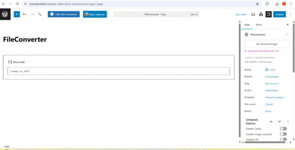 Image to PDF Converter WordPress Plugin