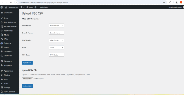 Bank IFSC Code Finder WordPress Plugin