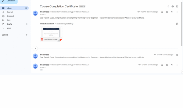 Course Certificate Generator WordPress Plugin