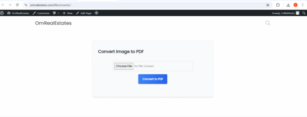 Image to PDF Converter WordPress Plugin