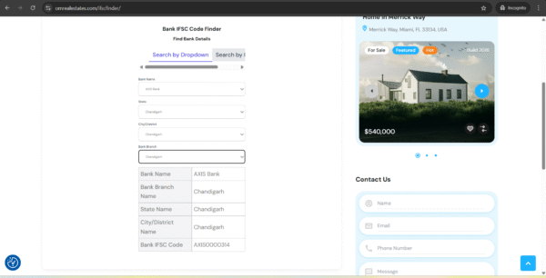 Bank IFSC Code Finder WordPress Plugin