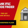 Bank IFSC Code Finder WordPress Plugin