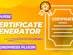 Course Certificate Generator WordPress Plugin